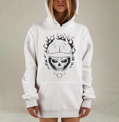 Fire Rider, Hoodie Mjhigh Dig, оверсайз, утепленная
