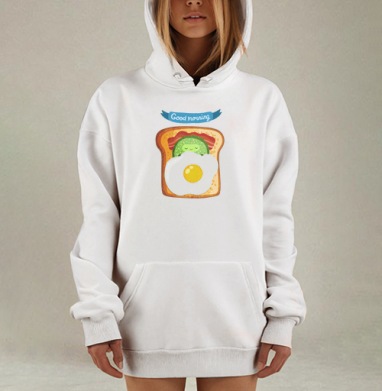 Good morning, Hoodie Mjhigh Dig, оверсайз, утепленная
