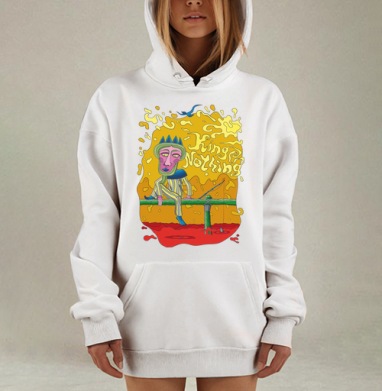 King Nothing, Hoodie Mjhigh Dig, оверсайз, утепленная