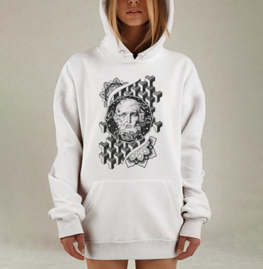 Космический мужик, Hoodie Mjhigh Dig, оверсайз, утепленная