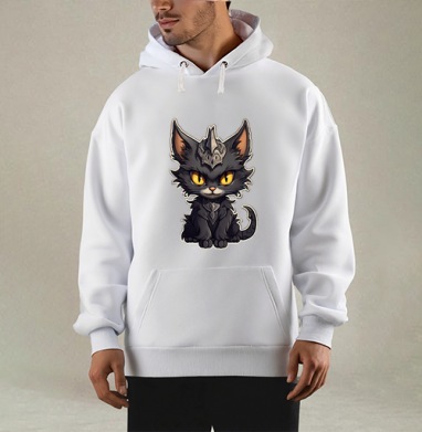 Кот-кошмарик., Толстовка Mjhigh, утепленная