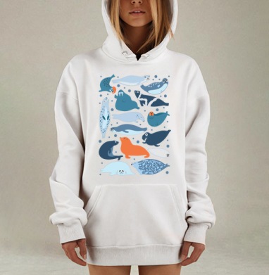 Ластоногие, Hoodie Mjhigh Dig, оверсайз, утепленная