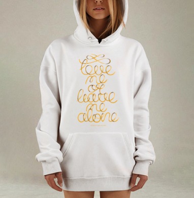 Gold ribbon lettering / Люби или уходи saying Love me or leave me alone, Hoodie Mjhigh Dig, оверсайз, утепленная