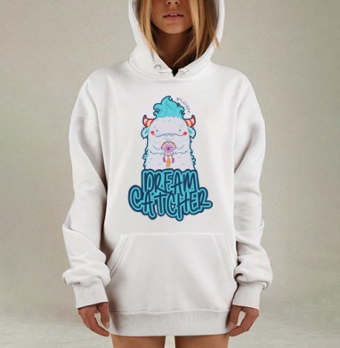 Ловец снов Флози, Hoodie Mjhigh Dig, оверсайз, утепленная