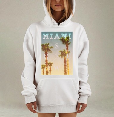 Miami, Hoodie Mjhigh Dig, оверсайз, утепленная