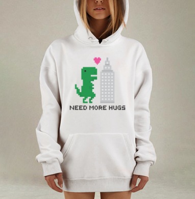 ОБНИМАШКОЗАВР, Hoodie Mjhigh Dig, оверсайз, утепленная