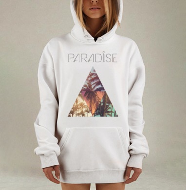 Paradise, Hoodie Mjhigh Dig, оверсайз, утепленная