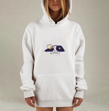Фигурка «Перегоревшая лампочка» с иронией, Hoodie Mjhigh Dig, оверсайз, утепленная