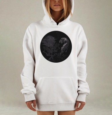 Tiger, Hoodie Mjhigh Dig, оверсайз, утепленная