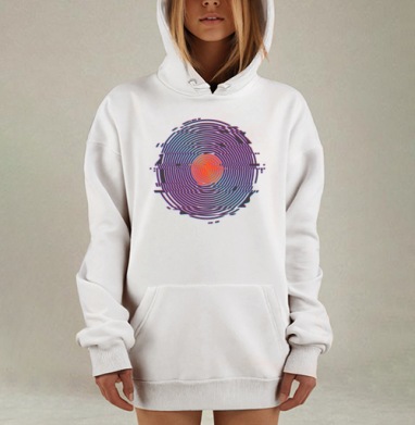 Винил в стиле глитч, Hoodie Mjhigh Dig, оверсайз, утепленная