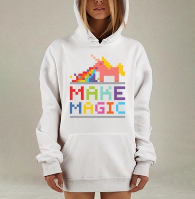 ЮНИКОРН, Hoodie Mjhigh Dig, оверсайз, утепленная