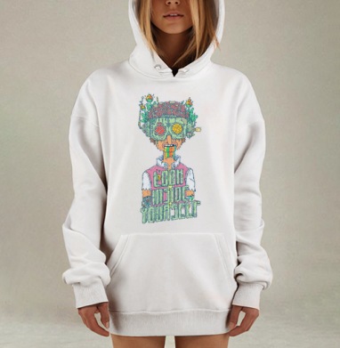 Сюрреалистичный нео-поп портрет с радужной жидкостью, Hoodie Mjhigh Dig, оверсайз, утепленная