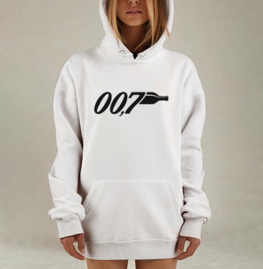 Агент 007, Hoodie Mjhigh Dig, оверсайз, утепленная