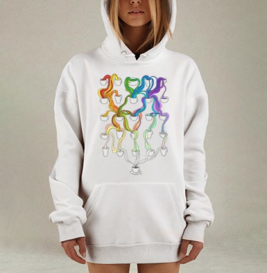 Каскадное переливание цветных жидкостей в чашки – чашки напитков, Hoodie Mjhigh Dig, оверсайз, утепленная