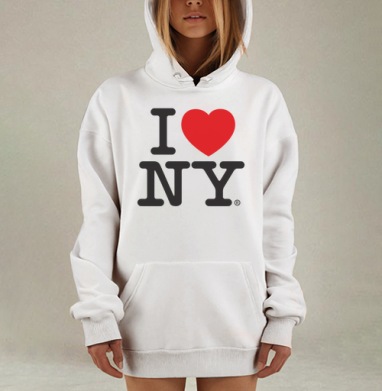 I Love NY, Hoodie Mjhigh Dig, оверсайз, утепленная
