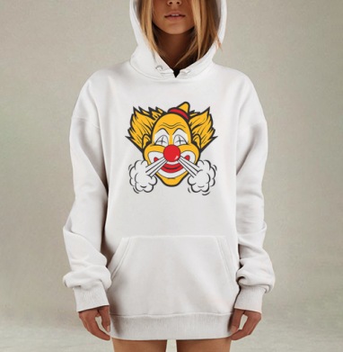 Клоун с паром из носа – ярость под маской, Hoodie Mjhigh Dig, оверсайз, утепленная