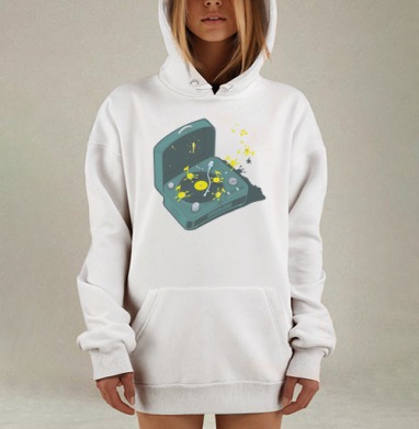 Кружаццо диски, Hoodie Mjhigh Dig, оверсайз, утепленная