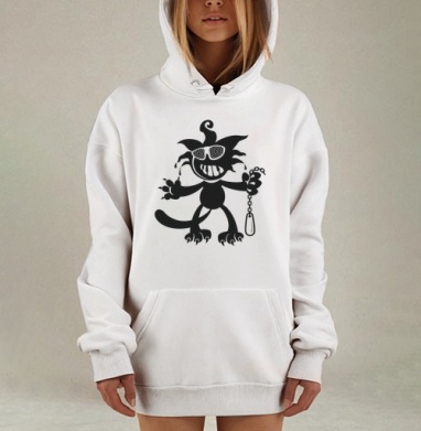 Murzon2, Hoodie Mjhigh Dig, оверсайз, утепленная