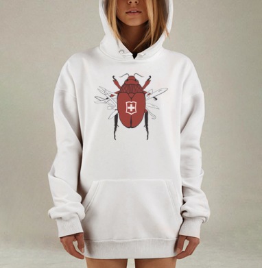Стилизованный жук швейцарский армейский нож универсальный инструмент, Hoodie Mjhigh Dig, оверсайз, утепленная