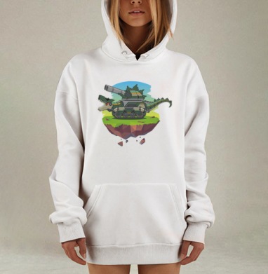 Японский монстр, Hoodie Mjhigh Dig, оверсайз, утепленная