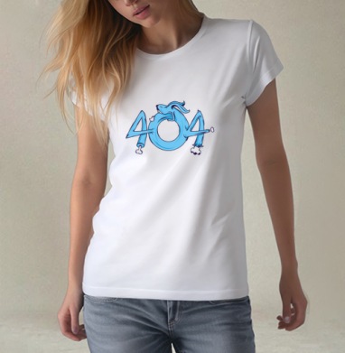 Ошибка, Футболка женская белая 180гр
