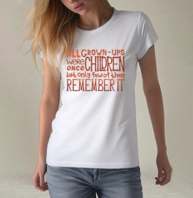 About childhood, Футболка женская белая 180гр