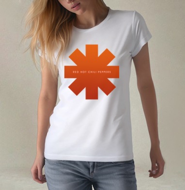 Аsterisk RHCP, Футболка женская белая 180гр