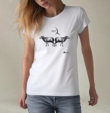 Playful Cloned Sheep Poster / Забавные клонированные овцы Clone me tender, Футболка женская белая 180гр