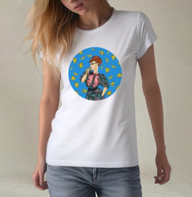 Eat it, Футболка женская белая 180гр