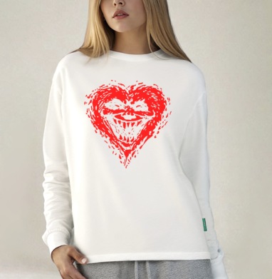 Evilheart, Футболка лонгслив женская белая