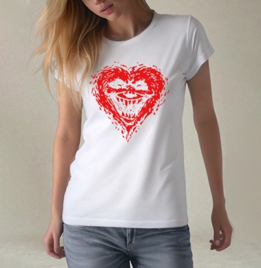 Evilheart, Футболка женская белая 180гр
