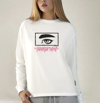 Manukian Twins Eye  / Глаза близнецов Манукян, Футболка лонгслив женская белая