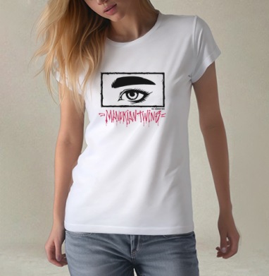 Manukian Twins Eye  / Глаза близнецов Манукян, Футболка женская белая 180гр