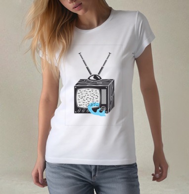 ТV-shirt, Футболка женская белая 180гр