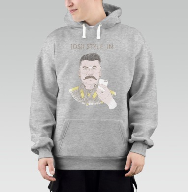 Ироничный портрет iOSif STYLE_IN в стиле ретро, Толстовка Mjhigh–Mel, утепленная