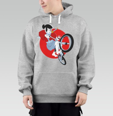 Динамичная векторная иллюстрация самурая на заднем колесе самурай на BMX - garybaldi