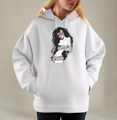 Художественная графика с дерзкой женщиной в красных очках - ari-s-shop