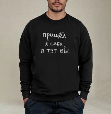 Пришёл к себе, а тут вы — искренняя заметка - Свитшот мужской черный петля/начес, страница 3