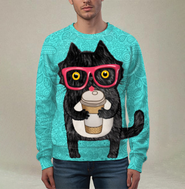 Coffee-cat, Свитшот мужской 3D