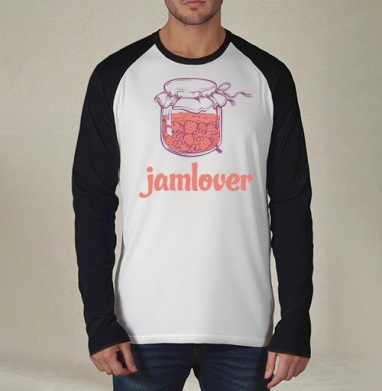 Jamlover – Сладкоешкам посвящается, Футболка длинный рукав / Мужчинам / Реглан / Принт