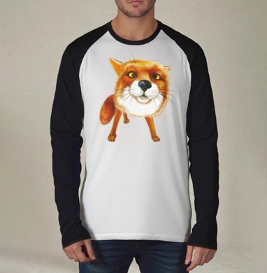 Лисяка удивляка, Футболка длинный рукав / Мужчинам / Реглан / Принт