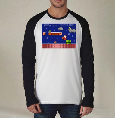 Santa Mario, Футболка длинный рукав / Мужчинам / Реглан / Принт