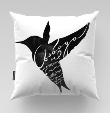 Freedom bird, Подушка велюр плюшевая 45х45