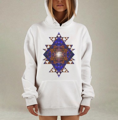 Глубокая мистическая энергия с симметрией света и формы, Hoodie Mjhigh Dig, оверсайз, утепленная