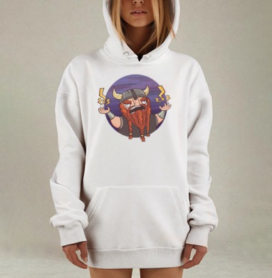 Суровый бородач, Hoodie Mjhigh Dig, оверсайз, утепленная