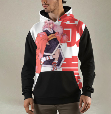 Девушка истребитель демонов внутренняя решимость страсть, Толстовка мужская Regular 3D
