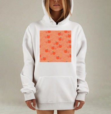 Нежные руки держат мандарин мягкие теплые оттенки, Hoodie Mjhigh Dig, оверсайз, утепленная