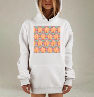 Девушка лыжница в шапке и очках на фоне гор, Hoodie Mjhigh Dig, оверсайз, утепленная
