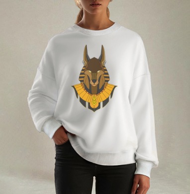 Бог Анубис в египетском наряде с собакой мордой - shyrikaishop