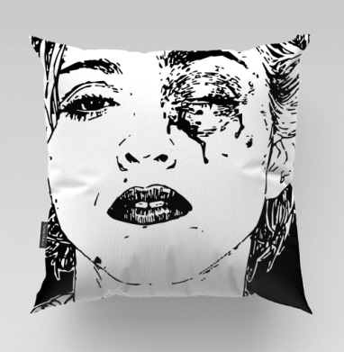 Crystal_castles_Black_Eye, Подушка велюр плюшевая 45х45
